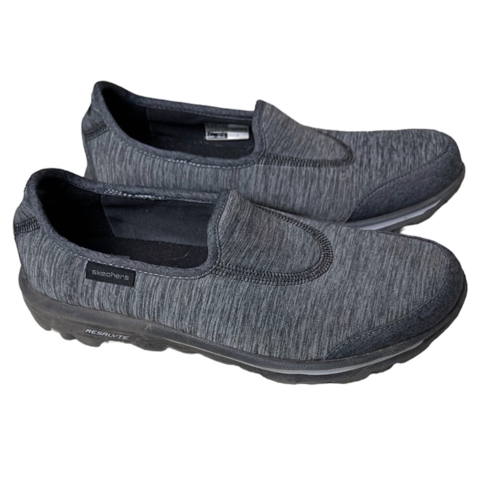 Skechers Grey Go Walk Slip On Shoes Size 6
